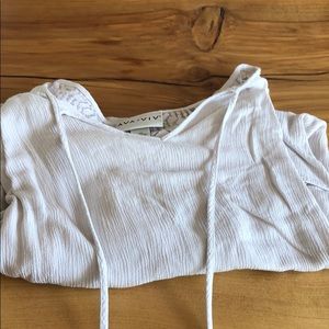 White blouse with a lace back